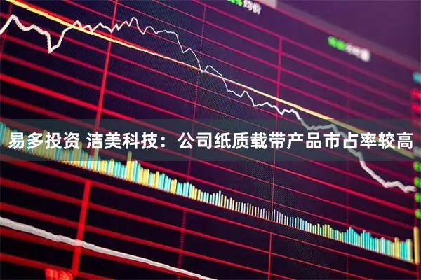 易多投资 洁美科技：公司纸质载带产品市占率较高