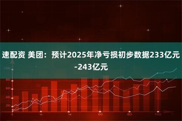 速配资 美团：预计2025年净亏损初步数据233亿元-243亿元