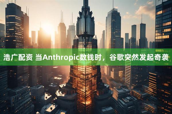 浩广配资 当Anthropic数钱时，谷歌突然发起奇袭